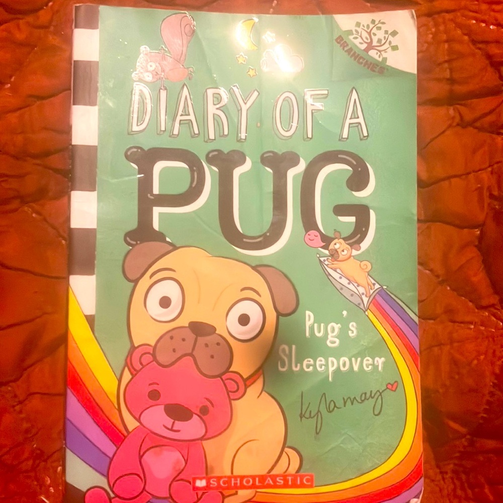 Scholastic Green and Pink Pug Adventure Book